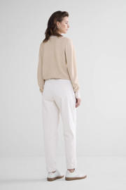 thumbnail: Ivoorkleurige dames Summum van katoen met regular waist, rits- en knoopsluiting en effen