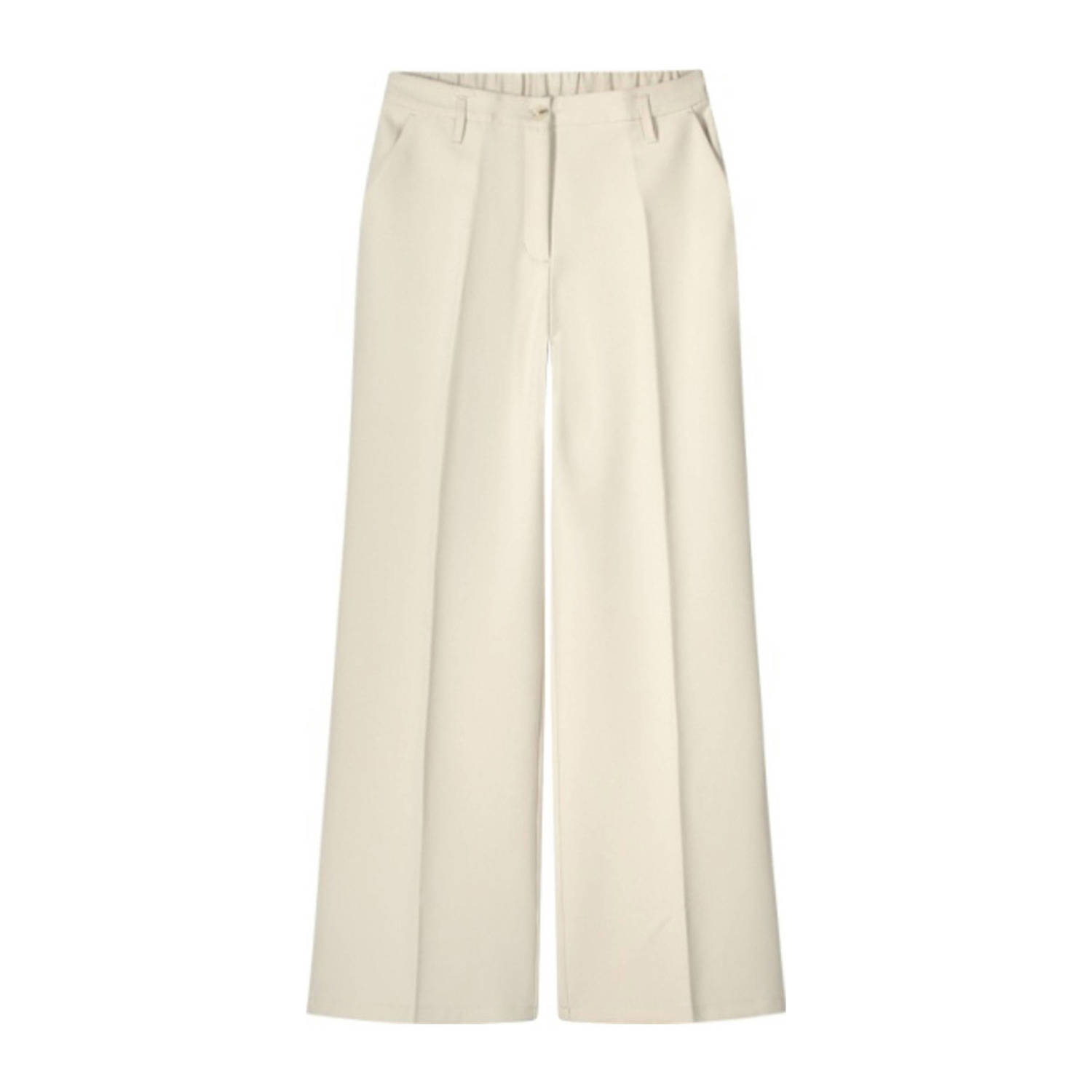 Summum Woman Wijde Pijp Broek Wit Foam White Dames