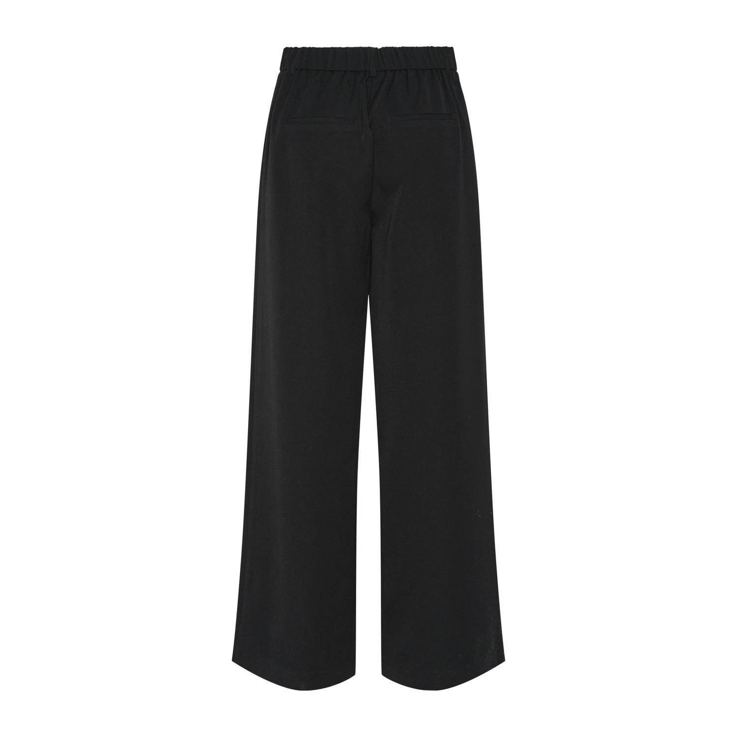 PIECES high waist wide leg broek zwart PCKAMIL