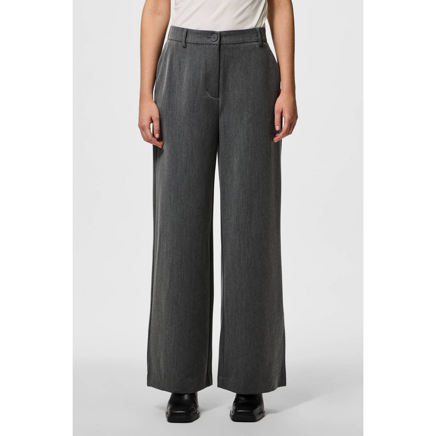 PIECES high waist wide leg broek PCKAMIL