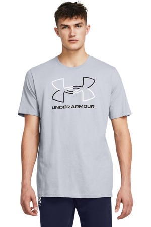 sportshirt Core Graphics grijs melange