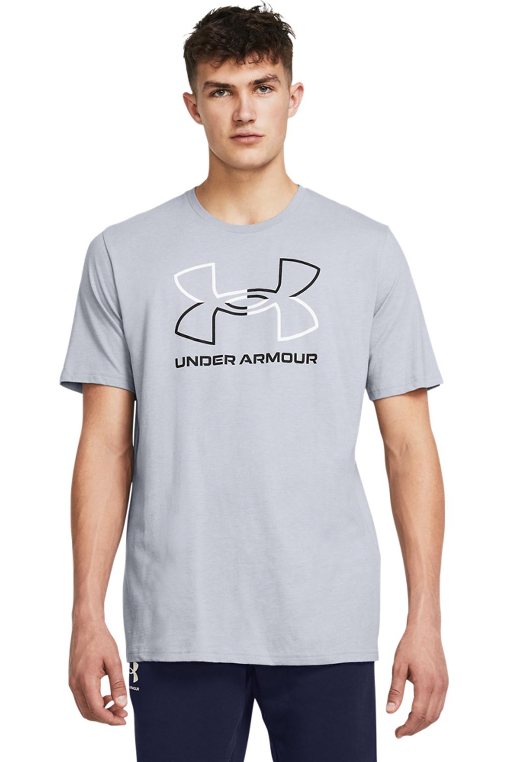 Under Armour sportshirt Core Graphics grijs melange