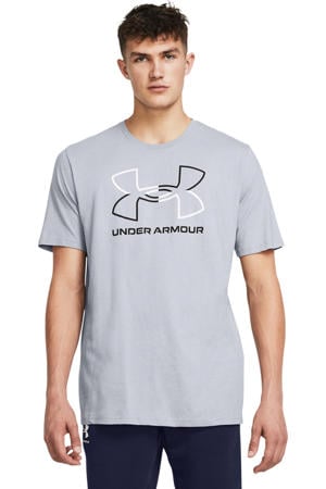 sportshirt Core Graphics grijs melange