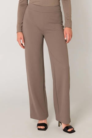 wide leg high waist broek