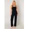 Base Level wide leg high waist broek zwart