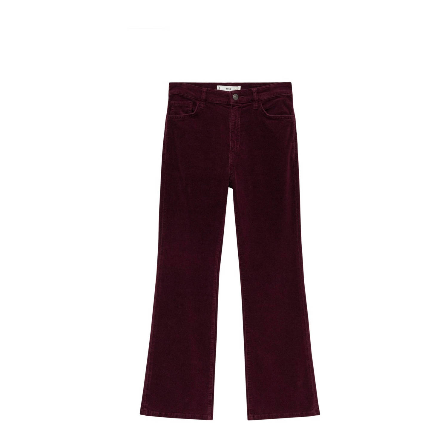 Mango corduroy flared broek donkerrood