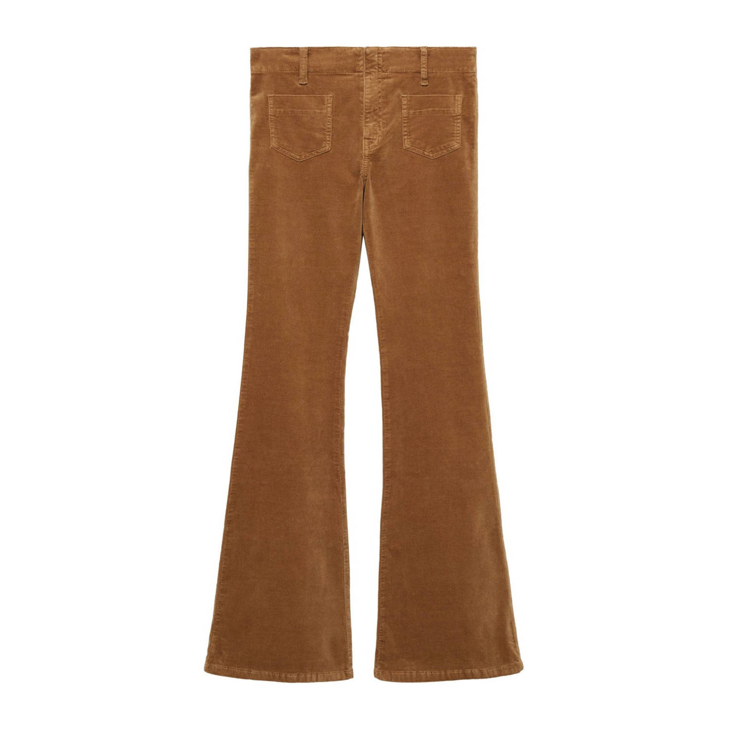 Mango corduroy flared broek bruin