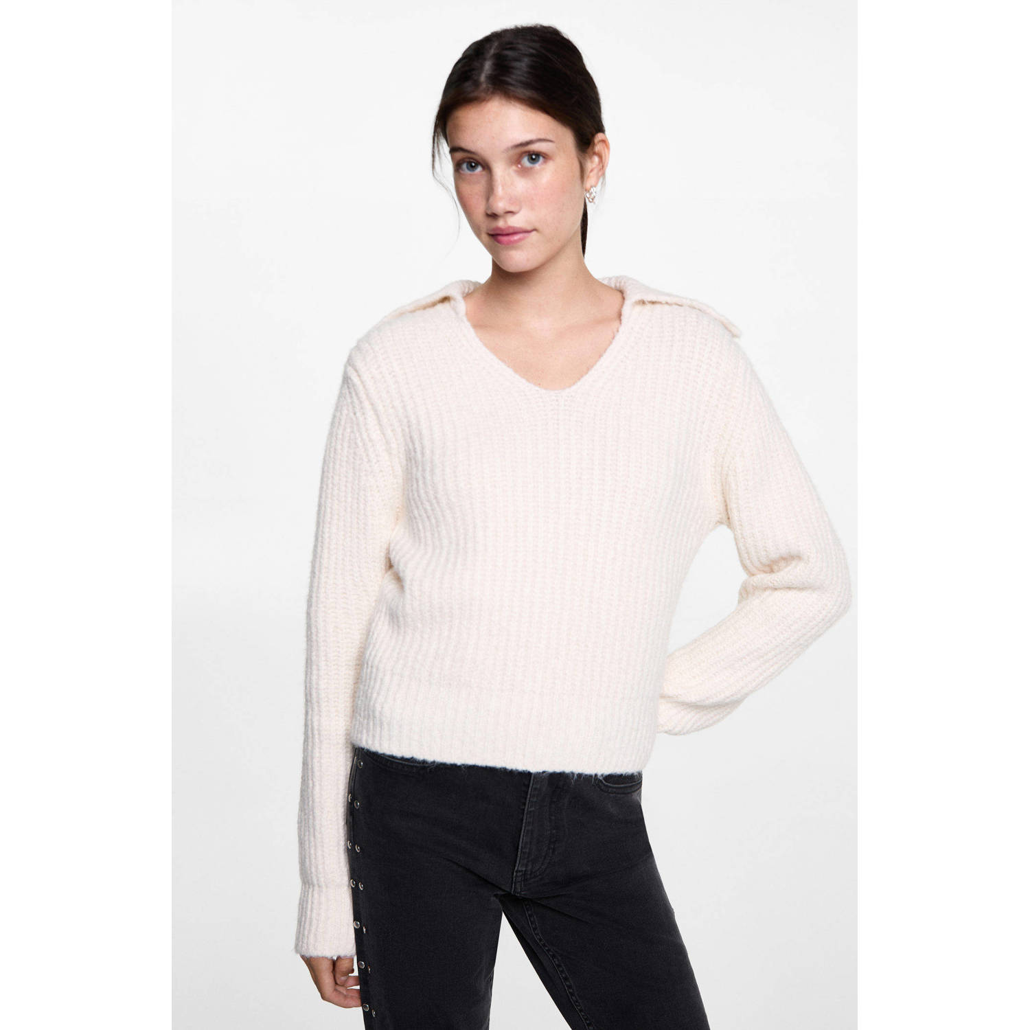 MANGO TEEN gebreide trui beige