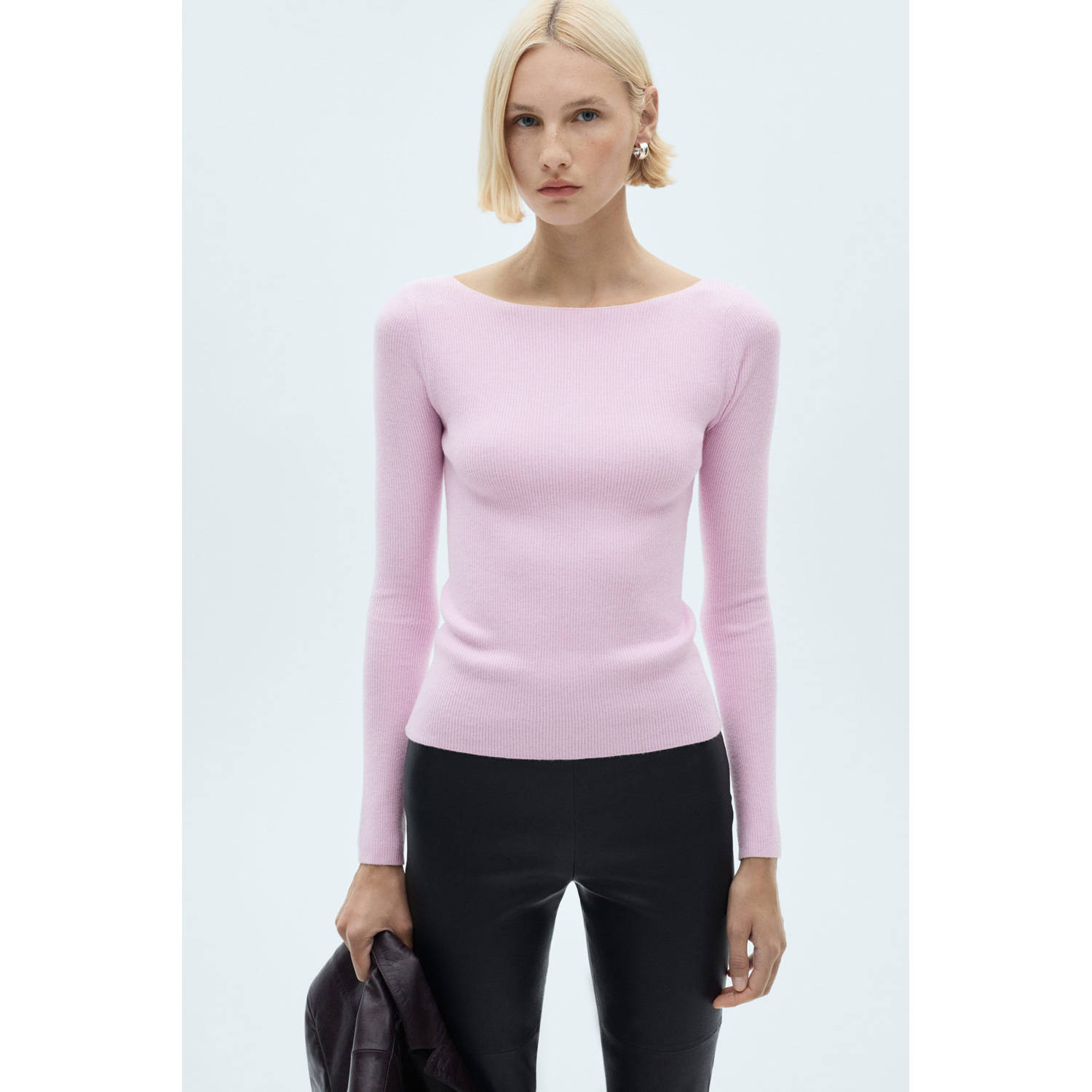 Mango gebreide trui roze