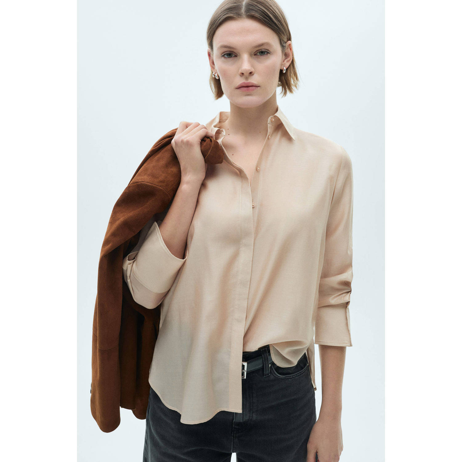 Mango blouse ecru
