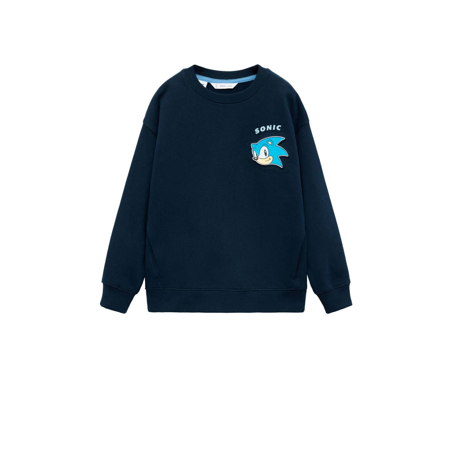 Mango Kids Sonic sweater met backprint marine