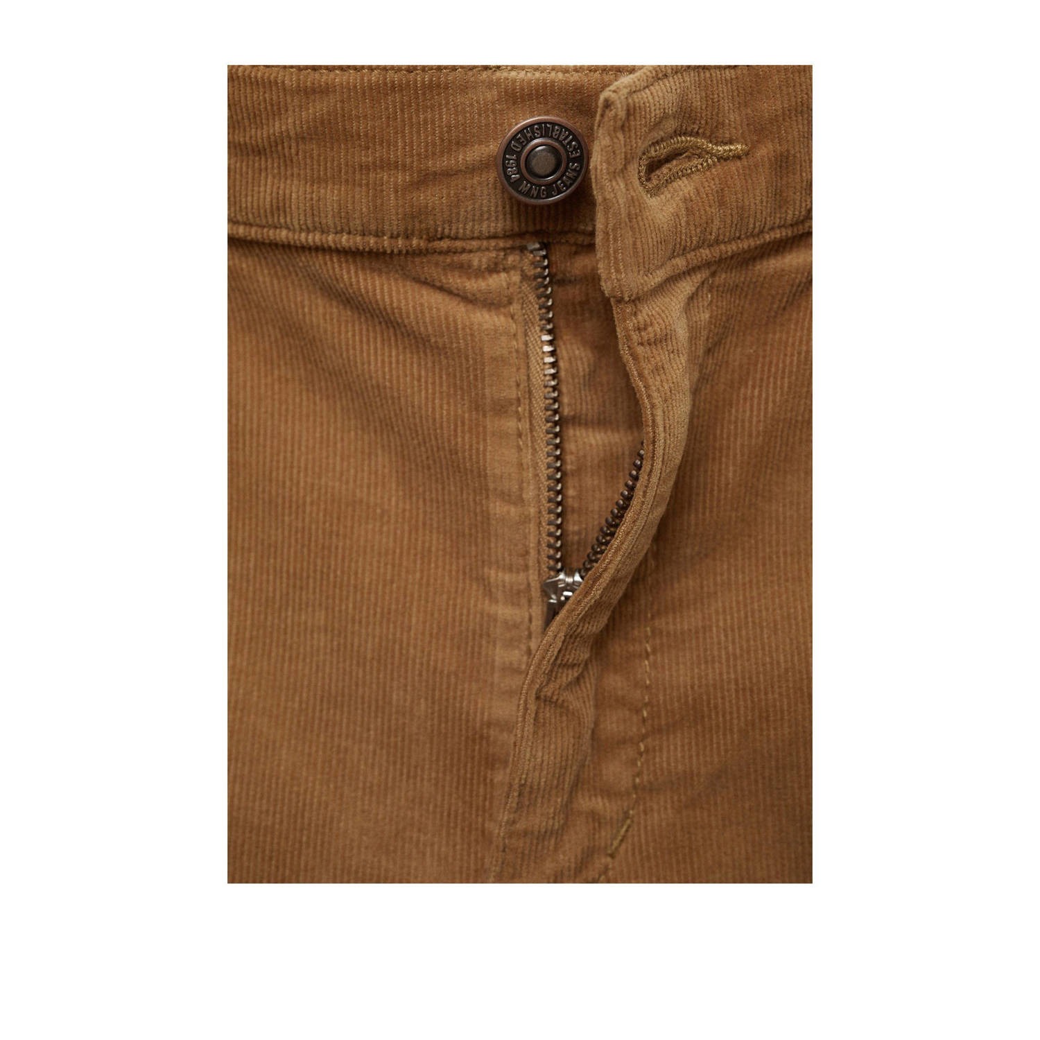 Mango corduroy flared broek bruin