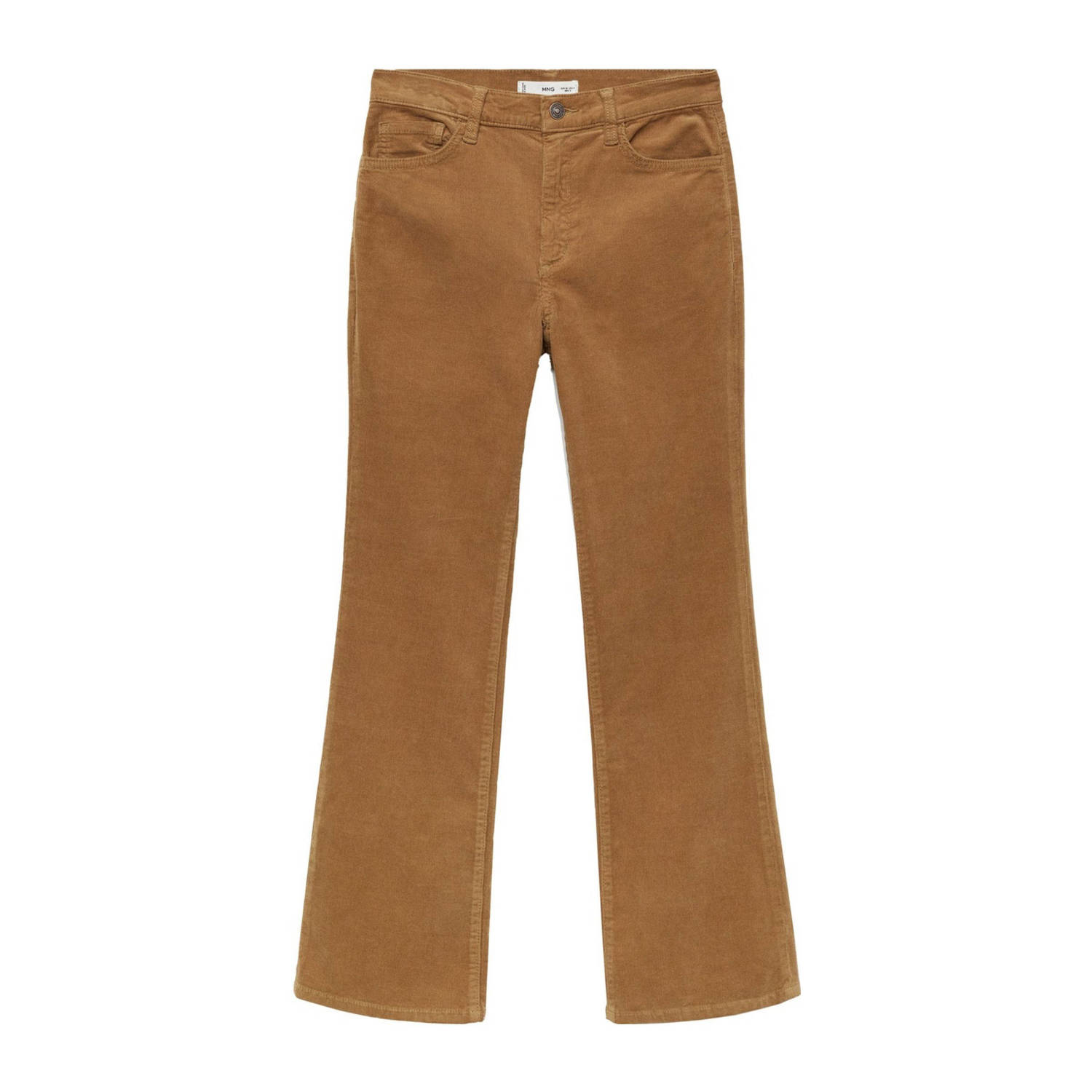 Mango corduroy flared broek bruin