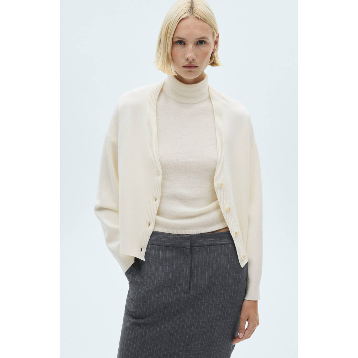 Mango vest lichtbeige