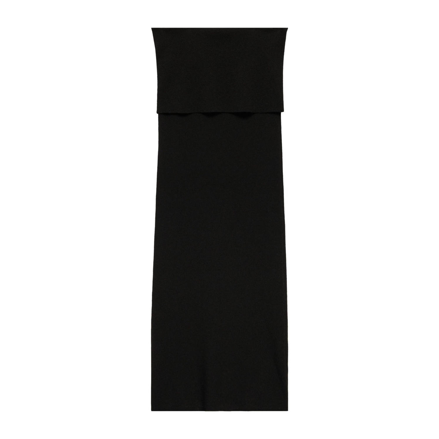 Mango midi rok zwart