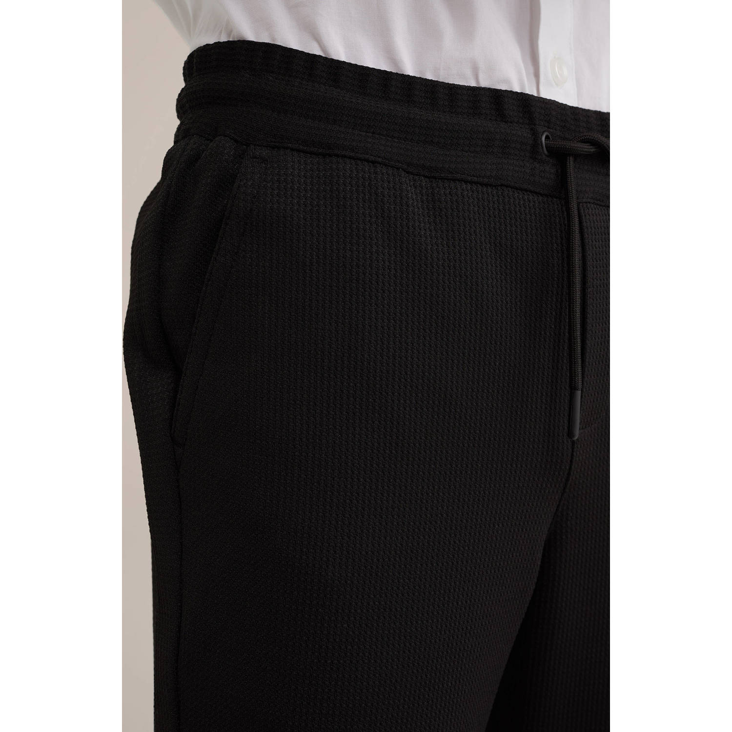 WE Fashion slim fit broek zwart