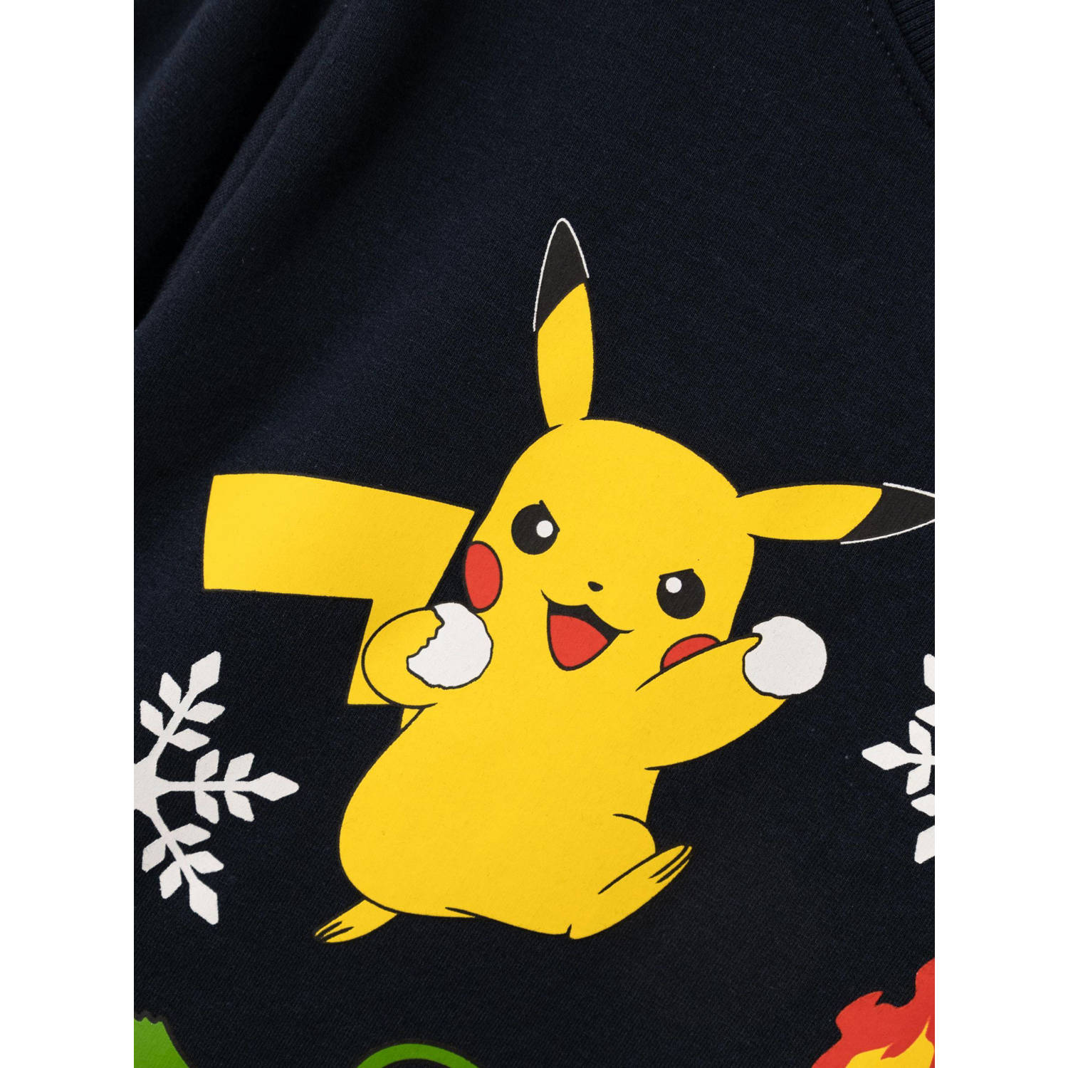 NAME IT KIDS Pokemon sweater NKMOLEF POKEMON met printopdruk donkerblauw