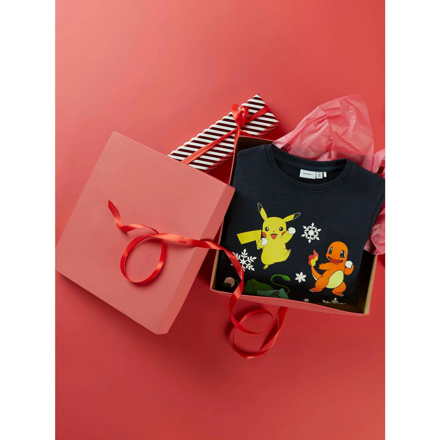 NAME IT KIDS Pokemon sweater NKMOLEF POKEMON met printopdruk donkerblauw