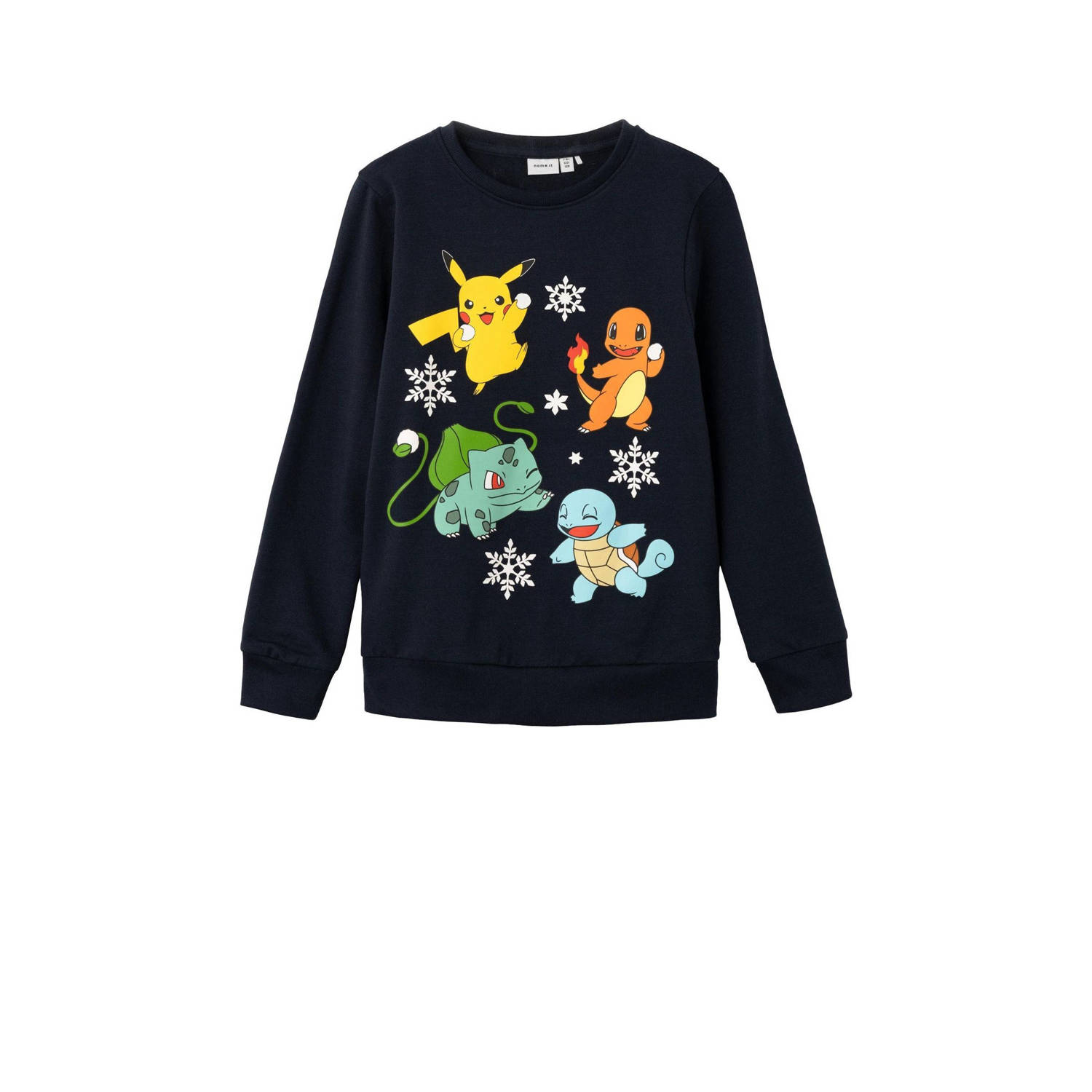 NAME IT KIDS Pokemon sweater NKMOLEF POKEMON met printopdruk donkerblauw