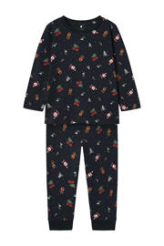 thumbnail: NAME IT MINI   kerstpyjama NMNVISMAS met all over print donkerblauw
