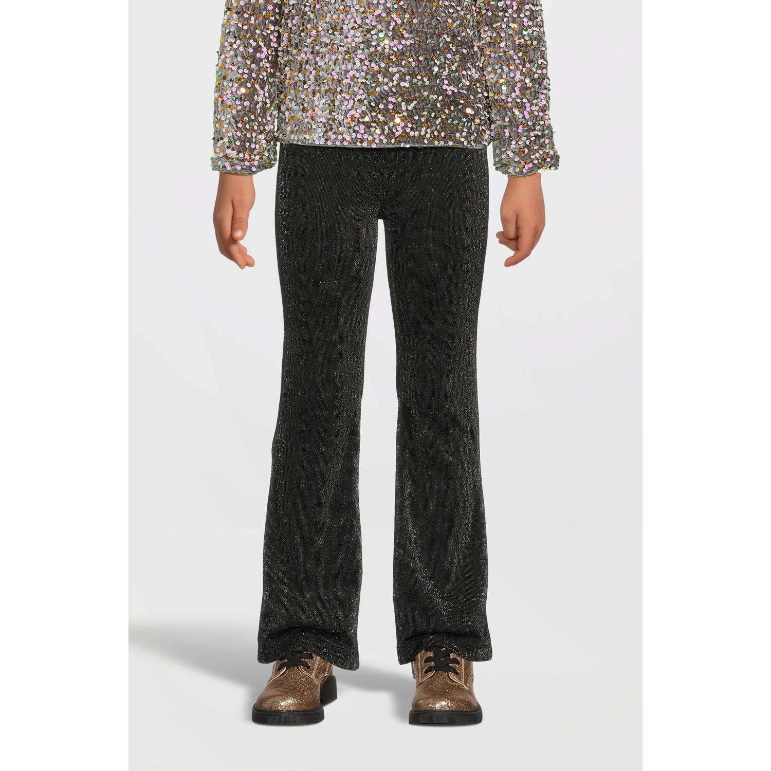 NAME IT KIDS bootcut broek NKFROISIN zwart