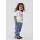 NAME IT MINI loose fit jeans NMFBELLA met strikjes Medium blue denim
