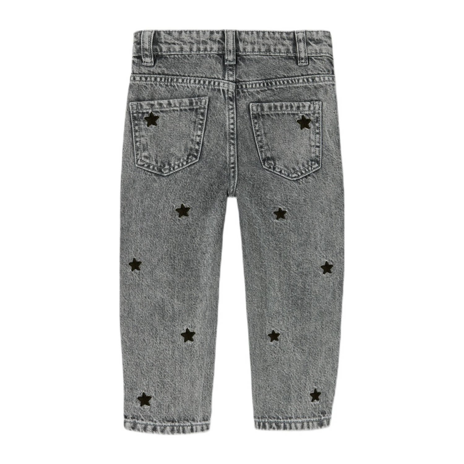 NAME IT MINI loose fit jeans NMFBELLA met sterren Medium grey denim