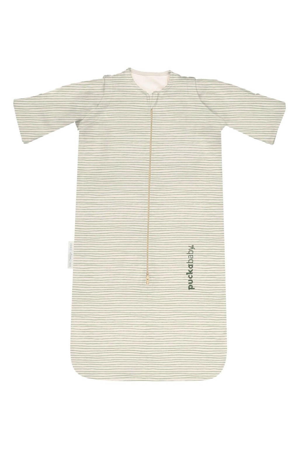 Puckababy The Bag New Born slaapzak Green Stripes 0-6 mnd