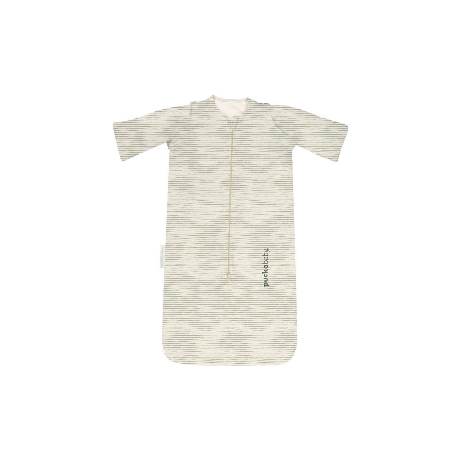 Puckababy The Bag New Born slaapzak Green Stripes 0-6 mnd