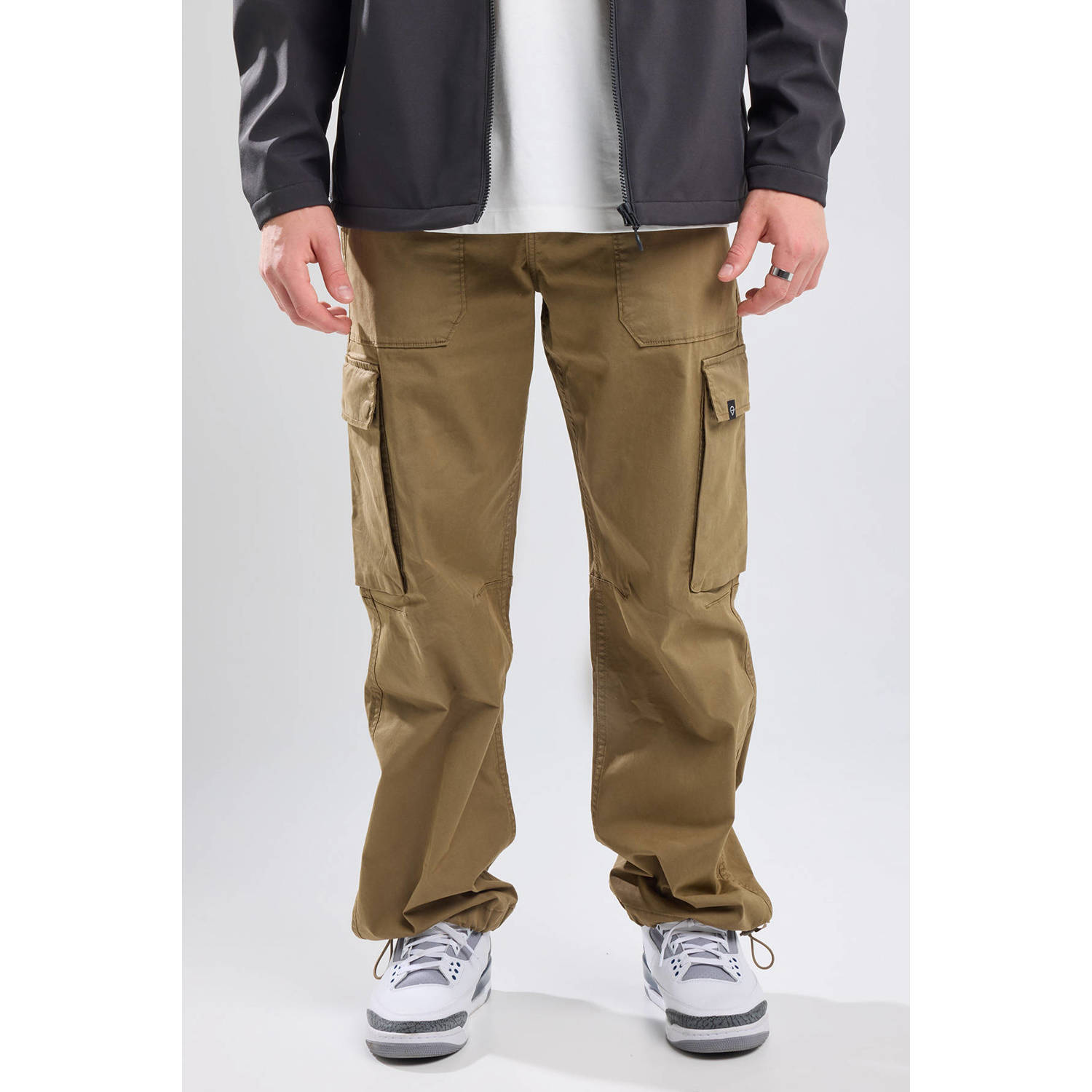 America Today loose fit cargo broek beige