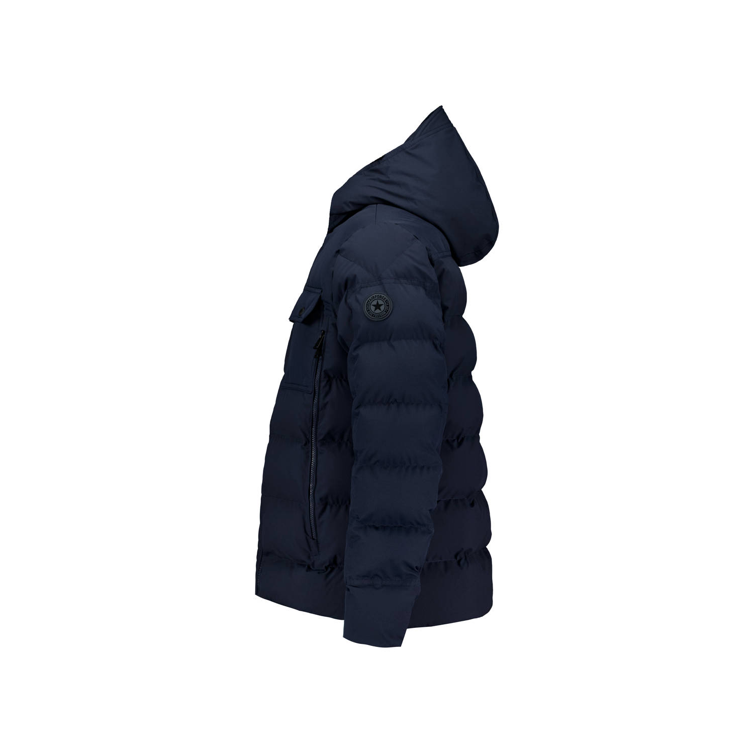 Airforce gewatteerde winterjas Ben donkerblauw
