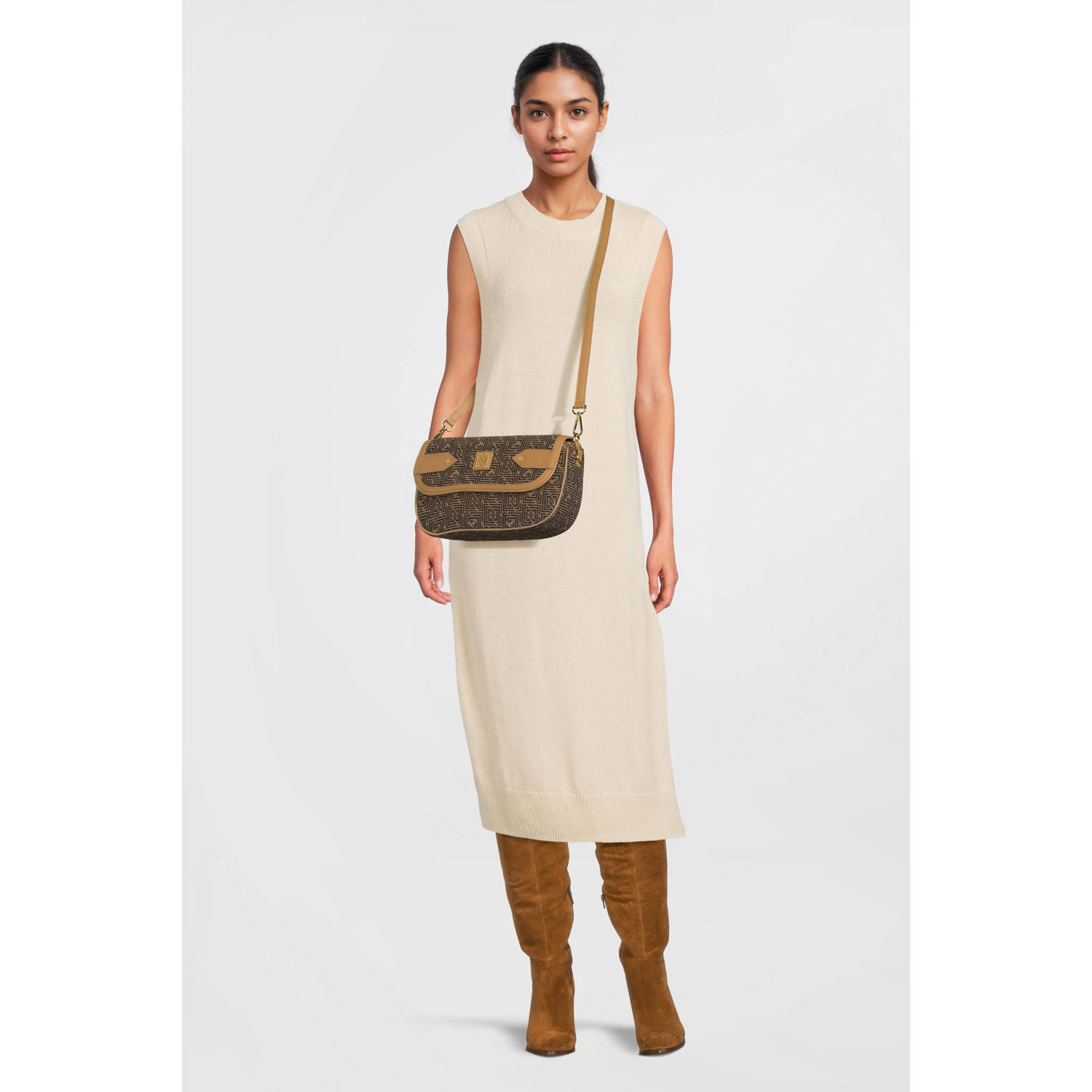 NIKKIE crossbody tas Hale bruin