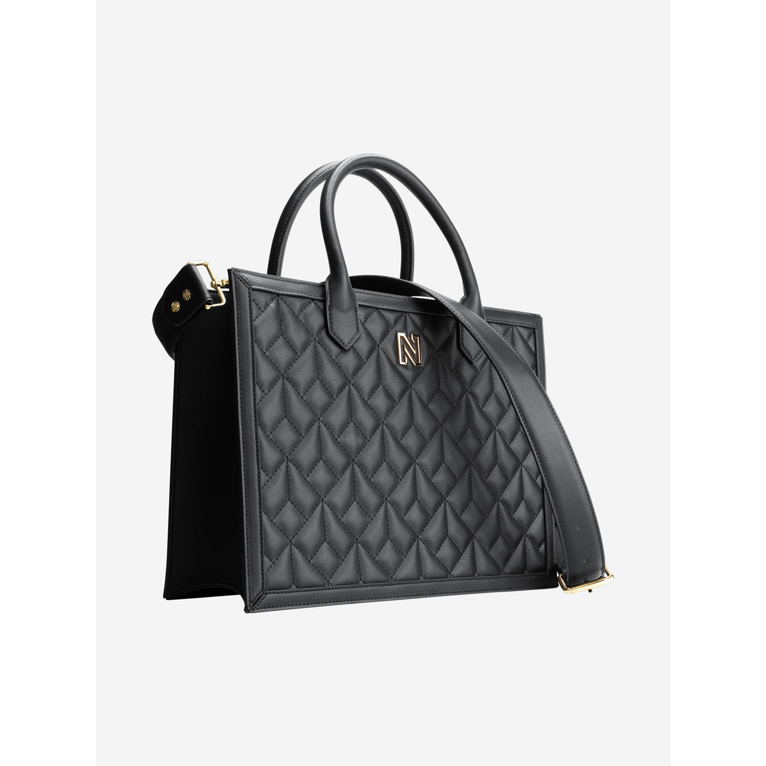 NIKKIE shopper Dante Quilted zwart
