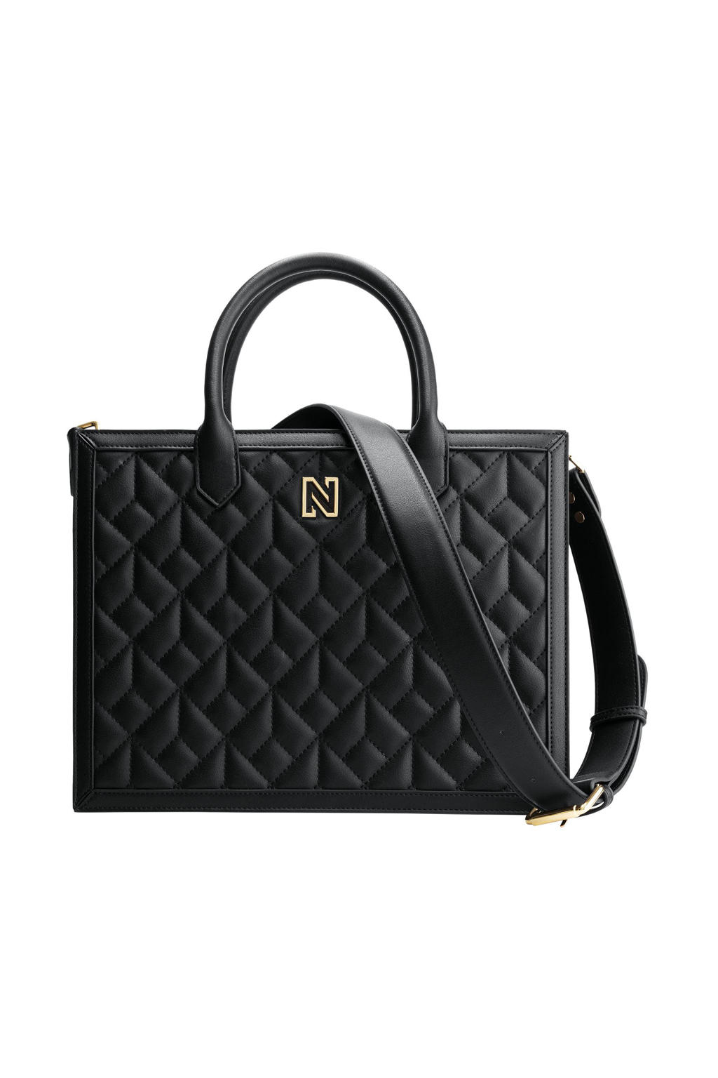 NIKKIE shopper Dante Quilted zwart