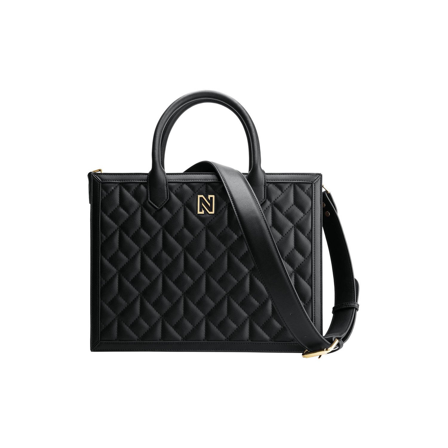 NIKKIE shopper Dante Quilted zwart