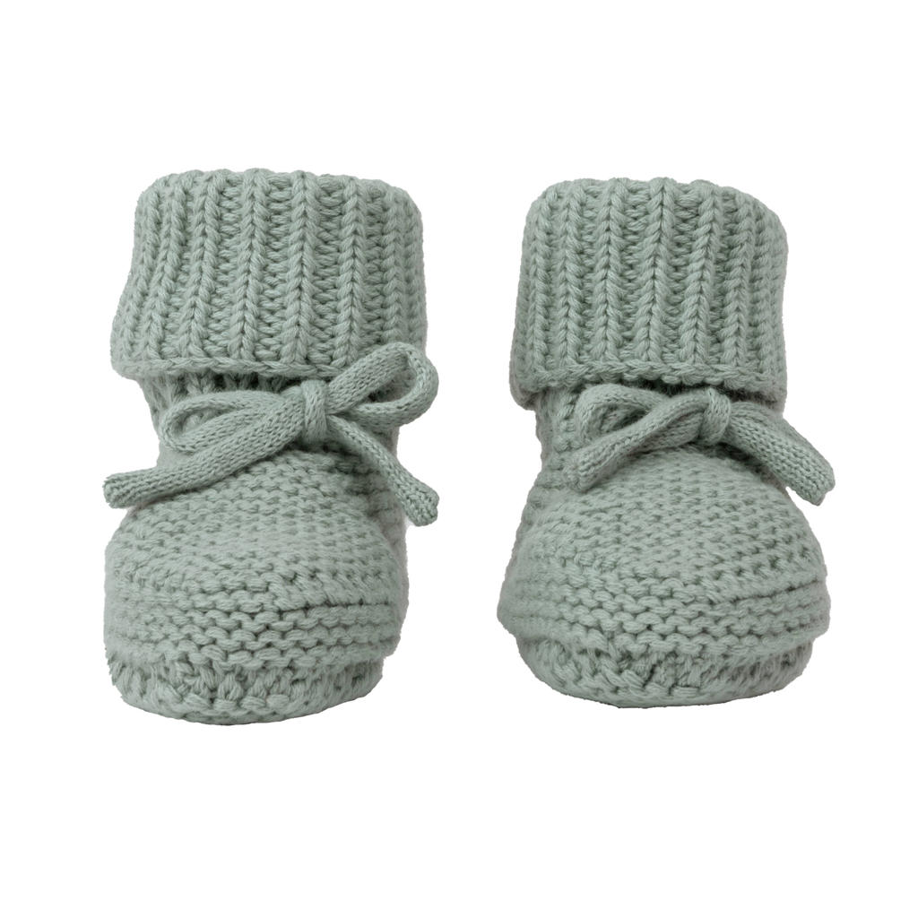 Lodger gebreide baby slofjes groen