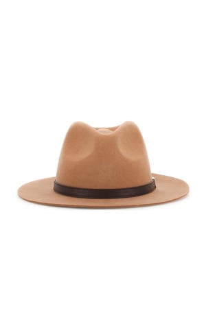 wollen hoed camel