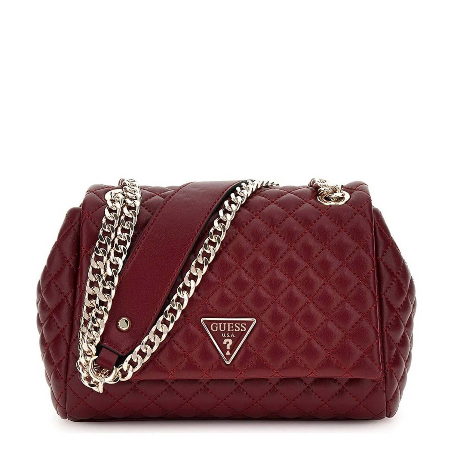 GUESS crossbody tas Rianee donkerrood
