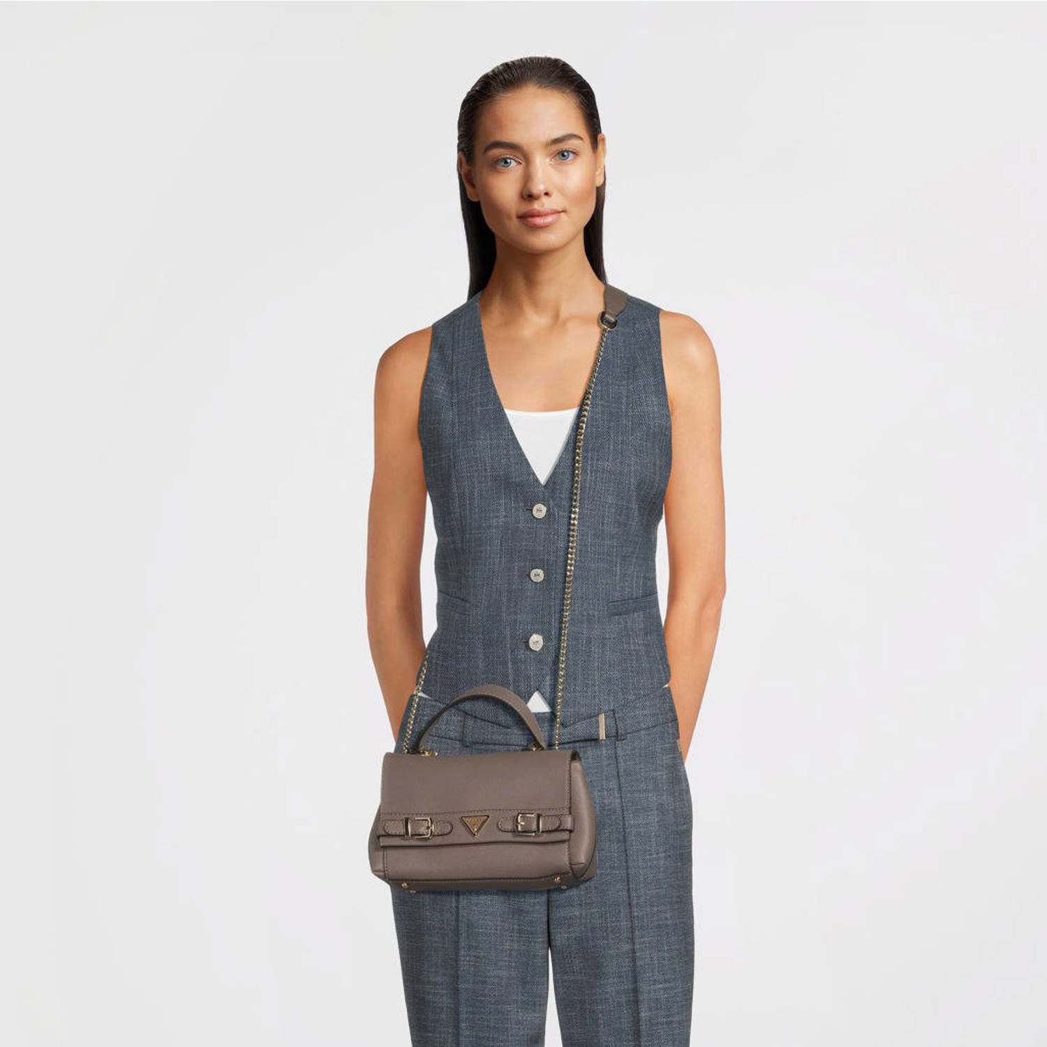 GUESS schoudertas Ali taupe