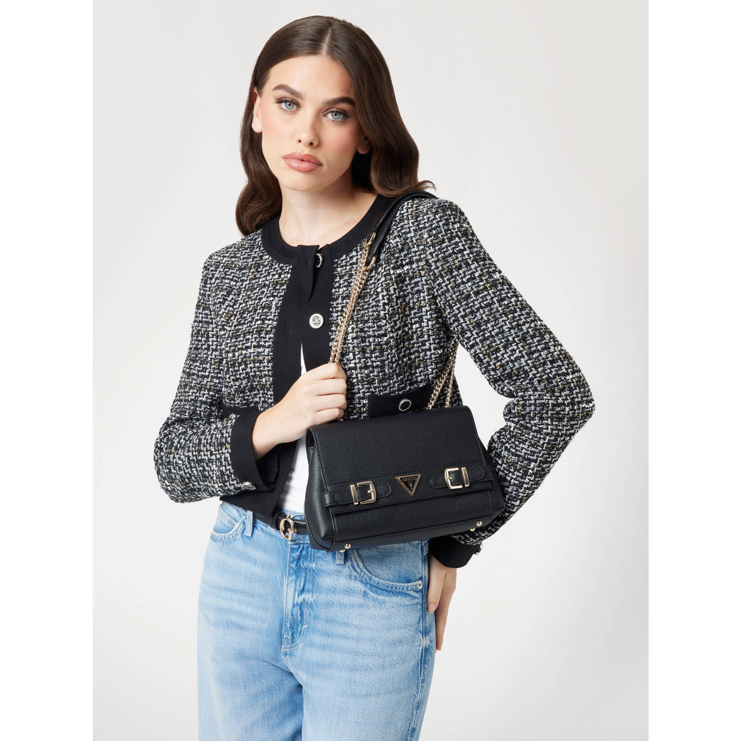 Guess Crossbody bags Eco Ali Convertible Xbody Flap in zwart