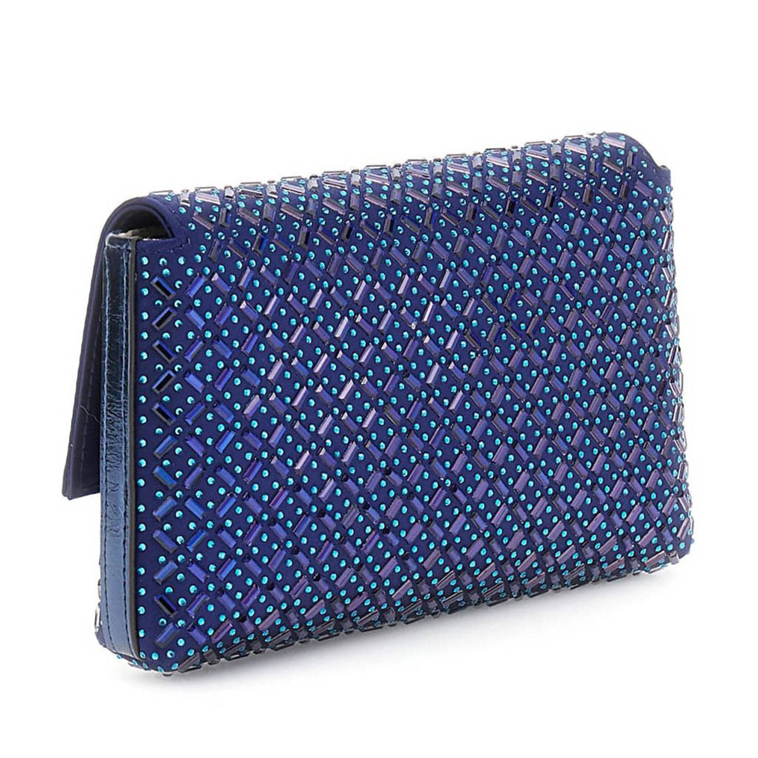 GUESS clutch Zalina met strass blauw