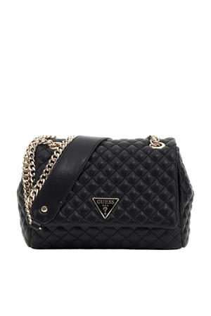  doorgestikte crossbody tas Rianee zwart