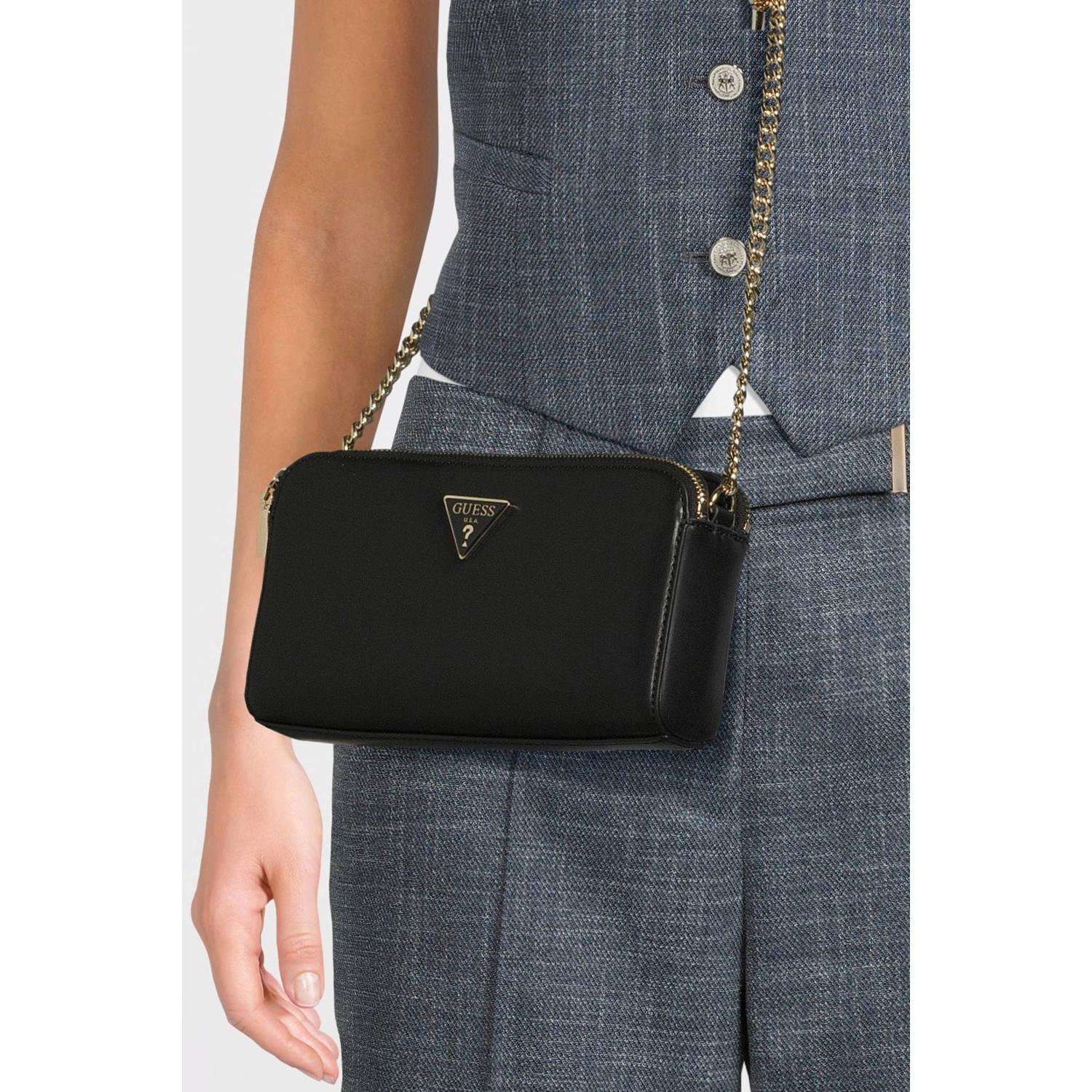 GUESS crossbody tas Daryna zwart