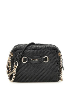  gevlochten crossbody tas Francy zwart