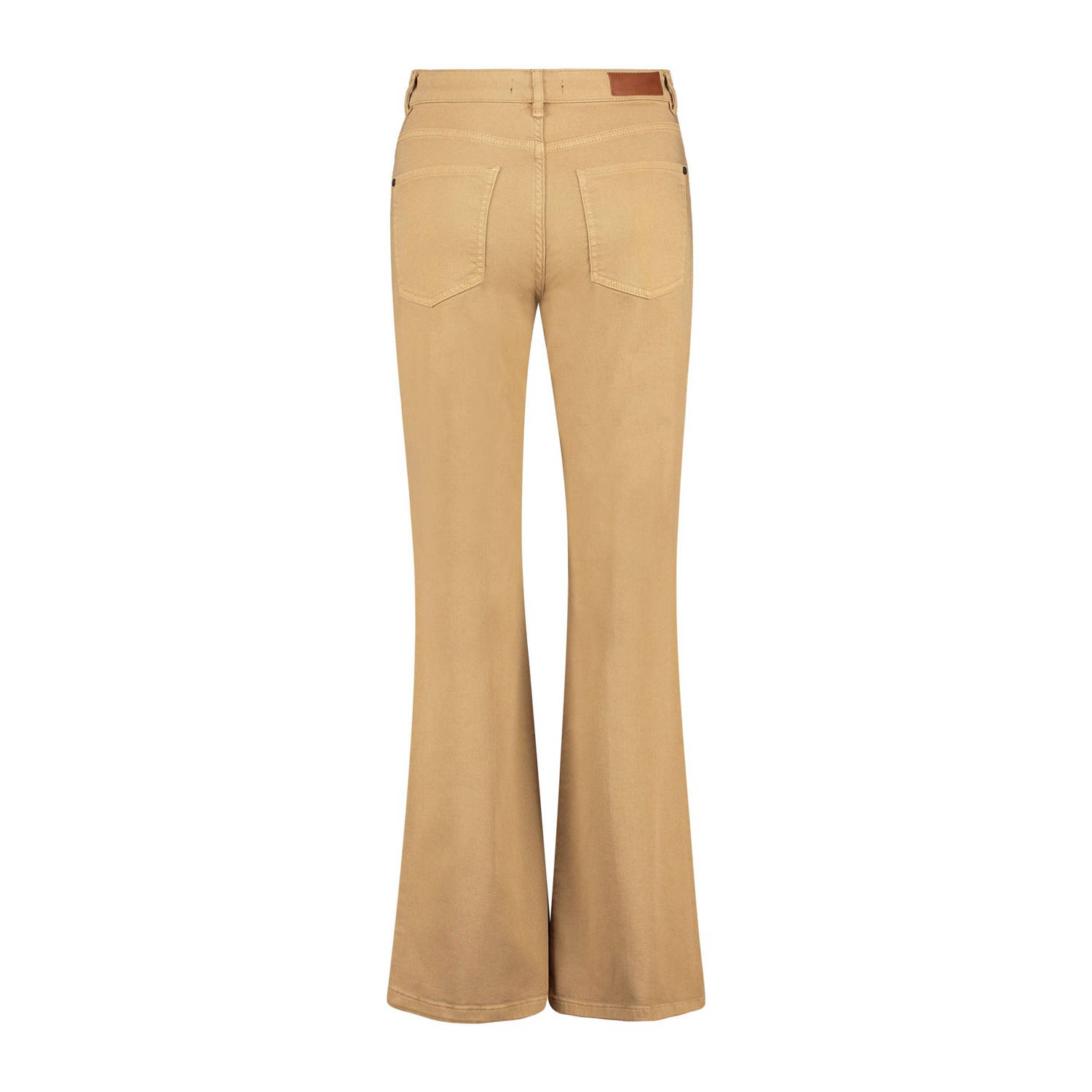 Claudia Sträter high waist flared broek camel