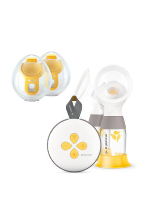 Swing Maxi dubbele elektrische borstkolf met oplaadbare accu en  Hands-free opvangcups