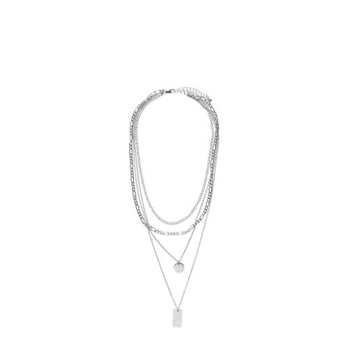 PIECES gelaagde ketting PCOKIA zilverkleurig afbeelding