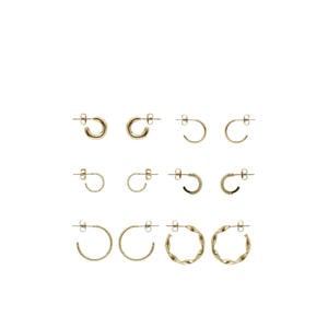 oorbellen PCDIONA - goudkleurig (set van 6)