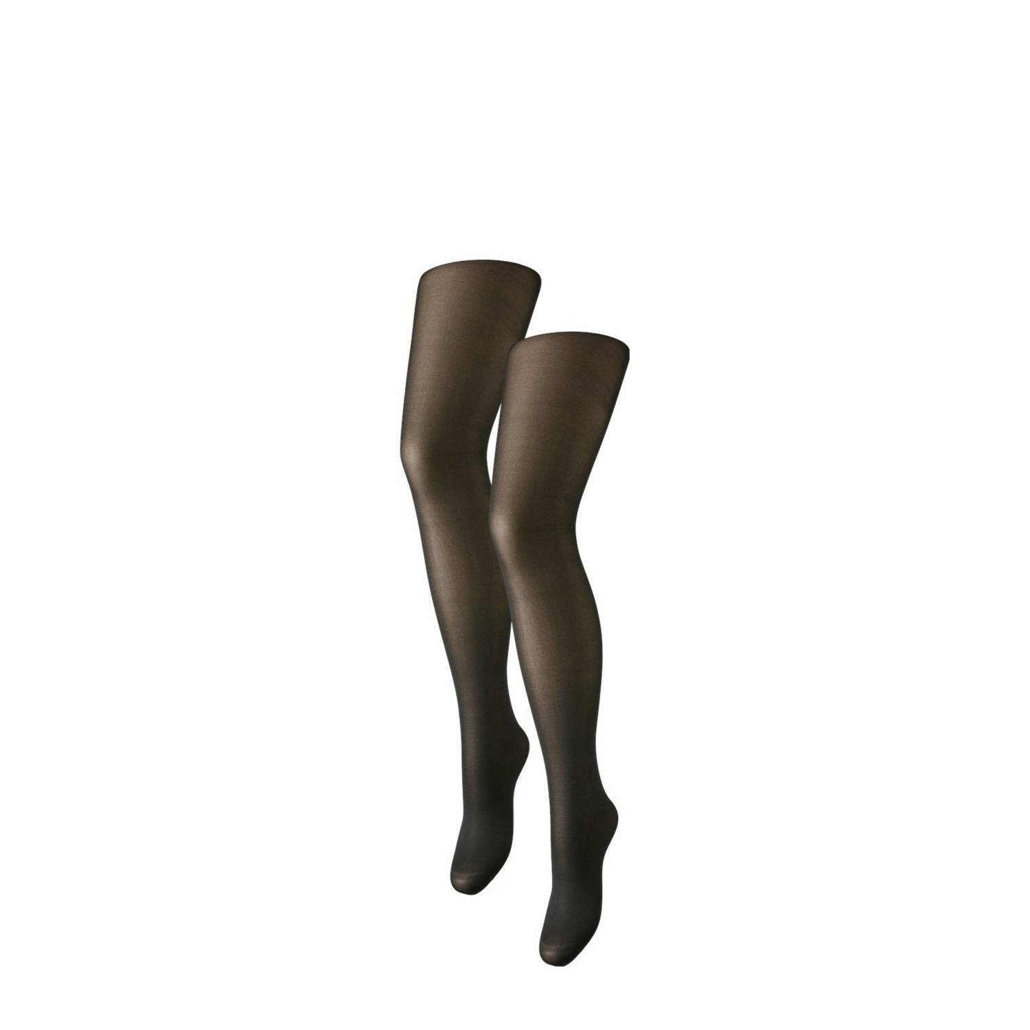 PIECES panty PCMILO 40 denier set van 2 zwart