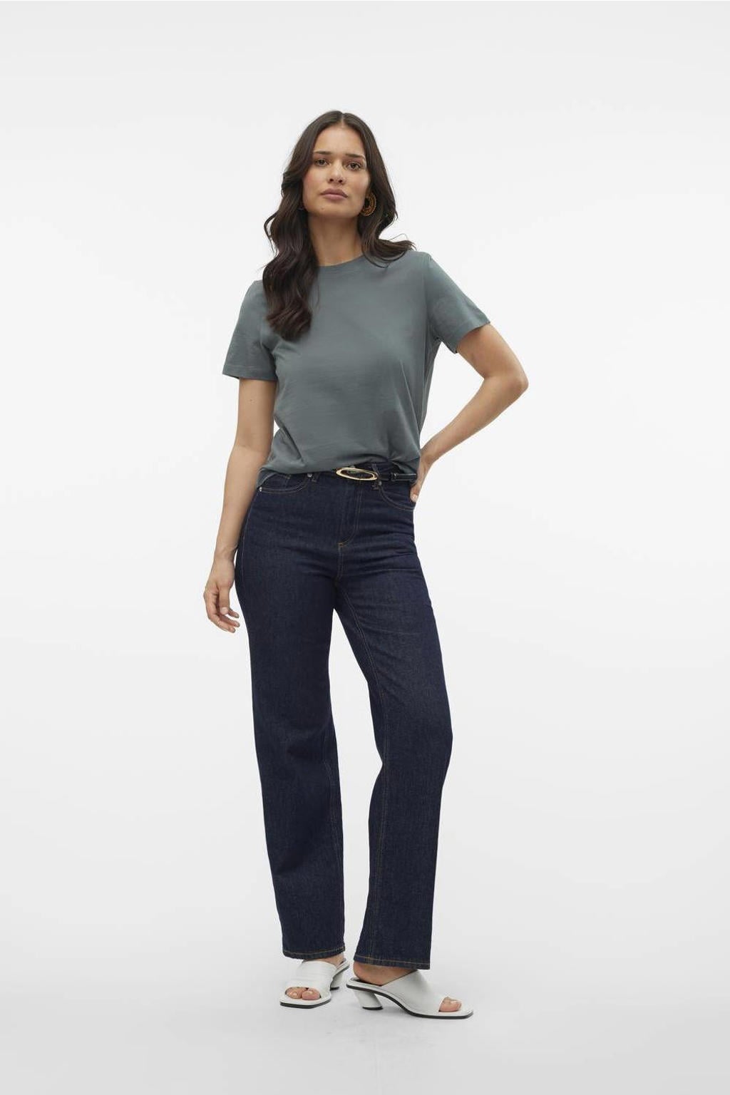 VERO MODA T-shirt - grijsgroen